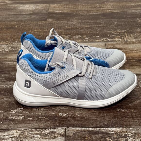 FootJoy Flex Women's Golf Shoes Gray Blue Spikeless FJ Sneakers Size 9.5‎ NEW - Picture 10 of 11